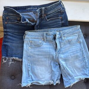 American Eagle super stretch and next level stretch jean shorts size 4